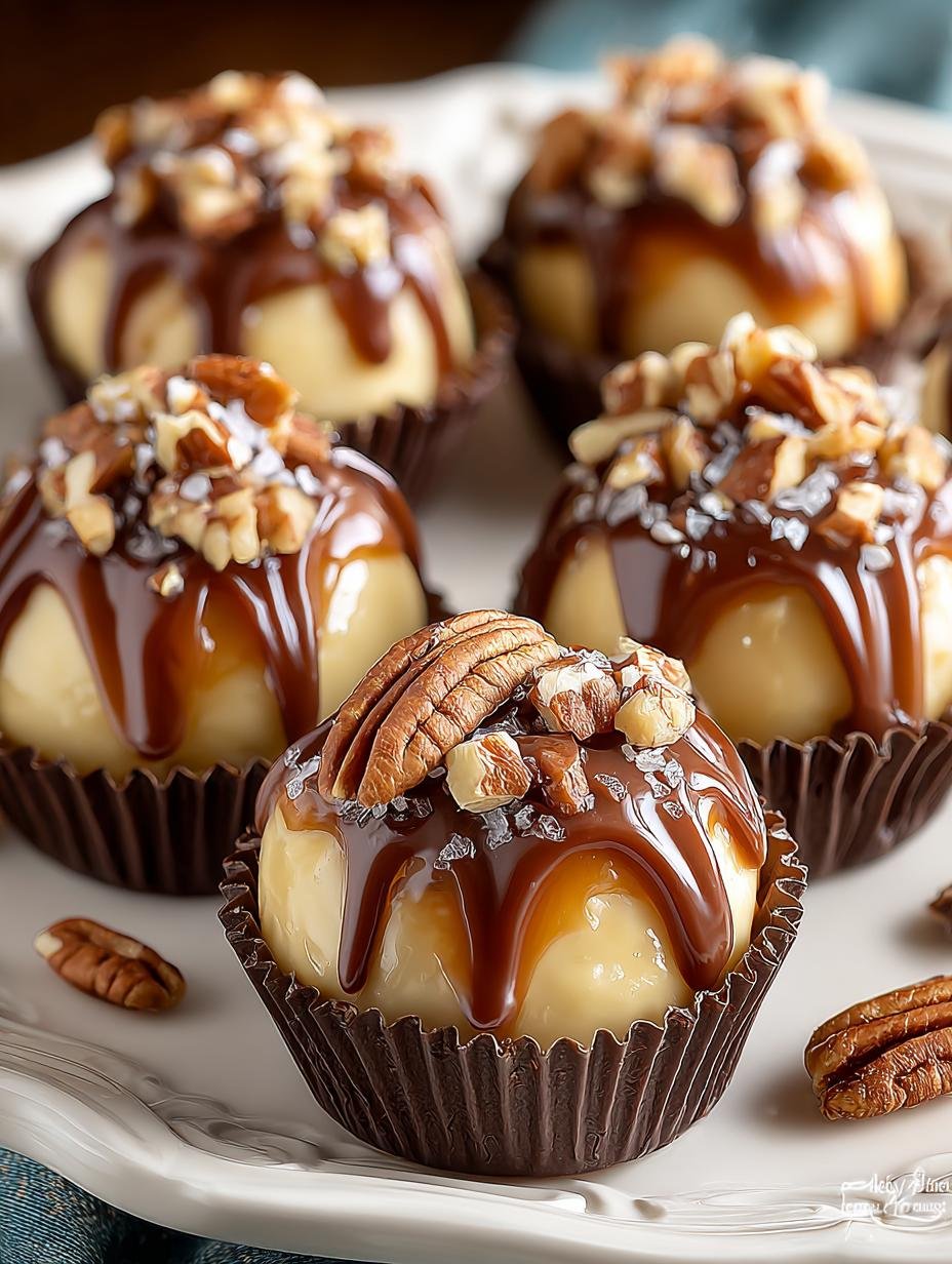 Decadent Mini Caramel Pecan Cheesecake Truffles - Decadent Mini Caramel Pecan - additional detail