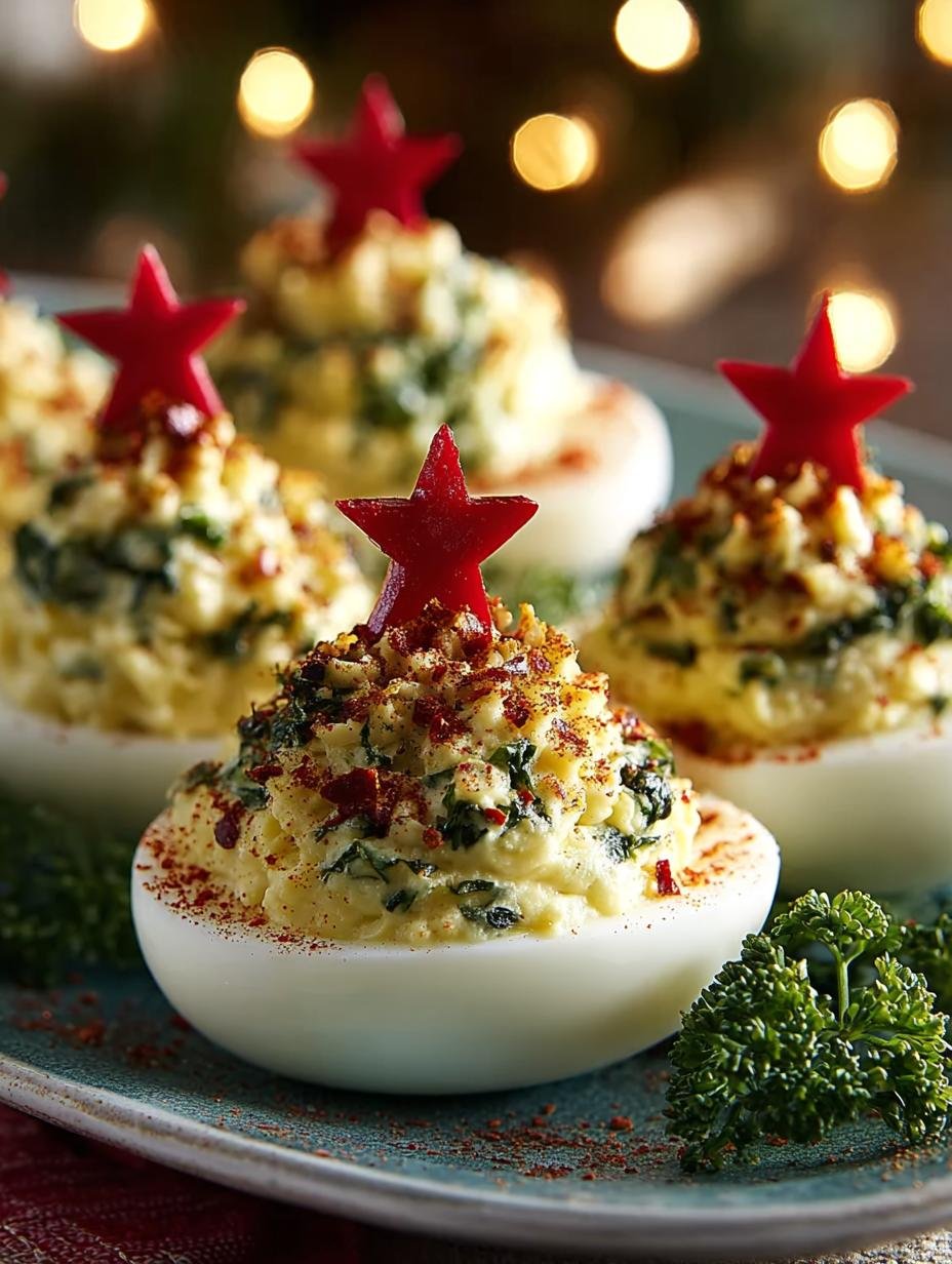 Festive Deviled Egg Christmas