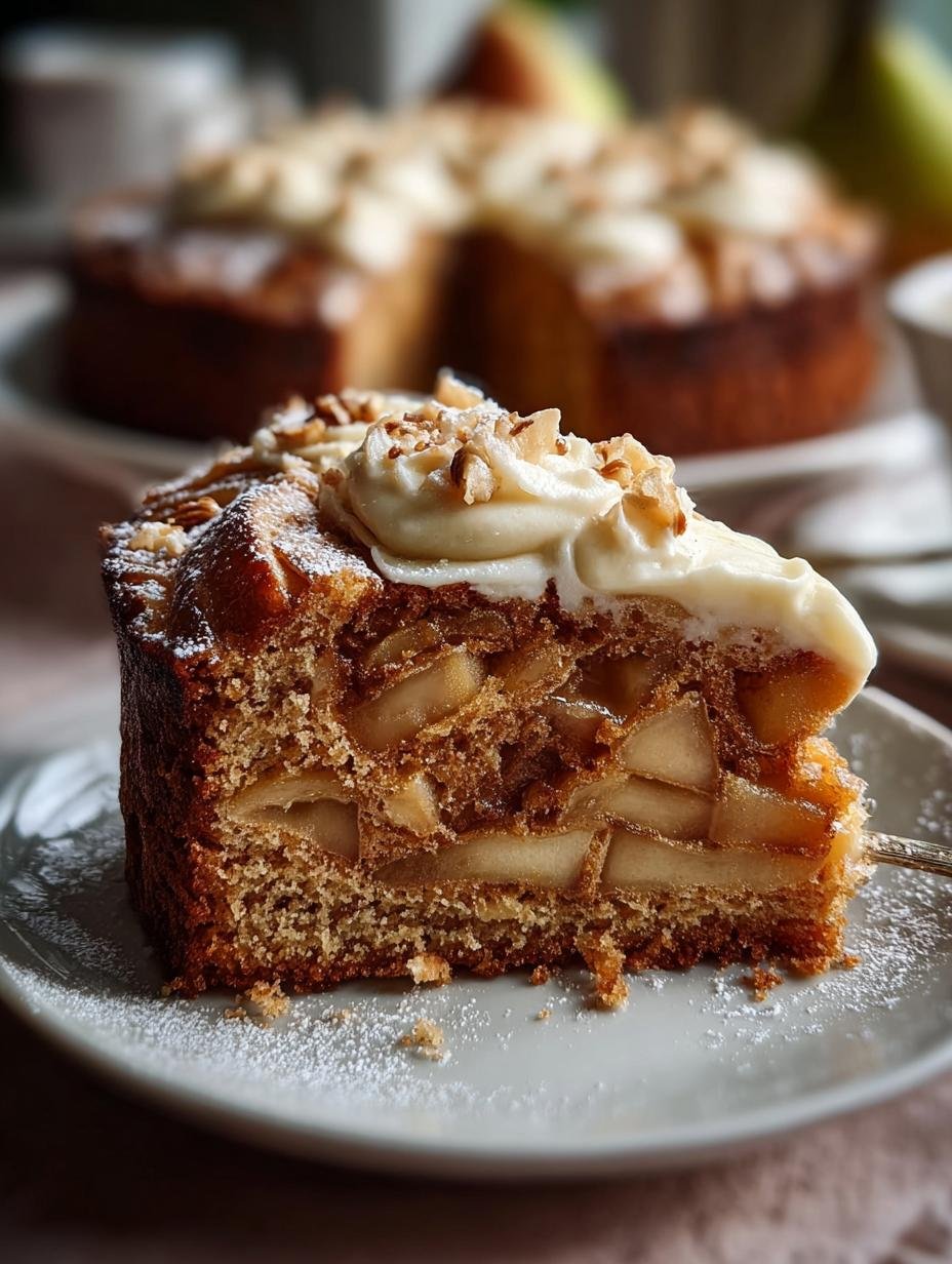 Fresh Apple Cake with Dreamy Cream Cheese Frosting - Fresh Apple Cake with - additional detail