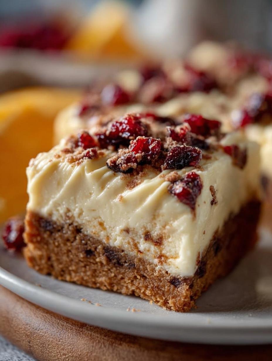 Gingerbread Cheesecake Bars