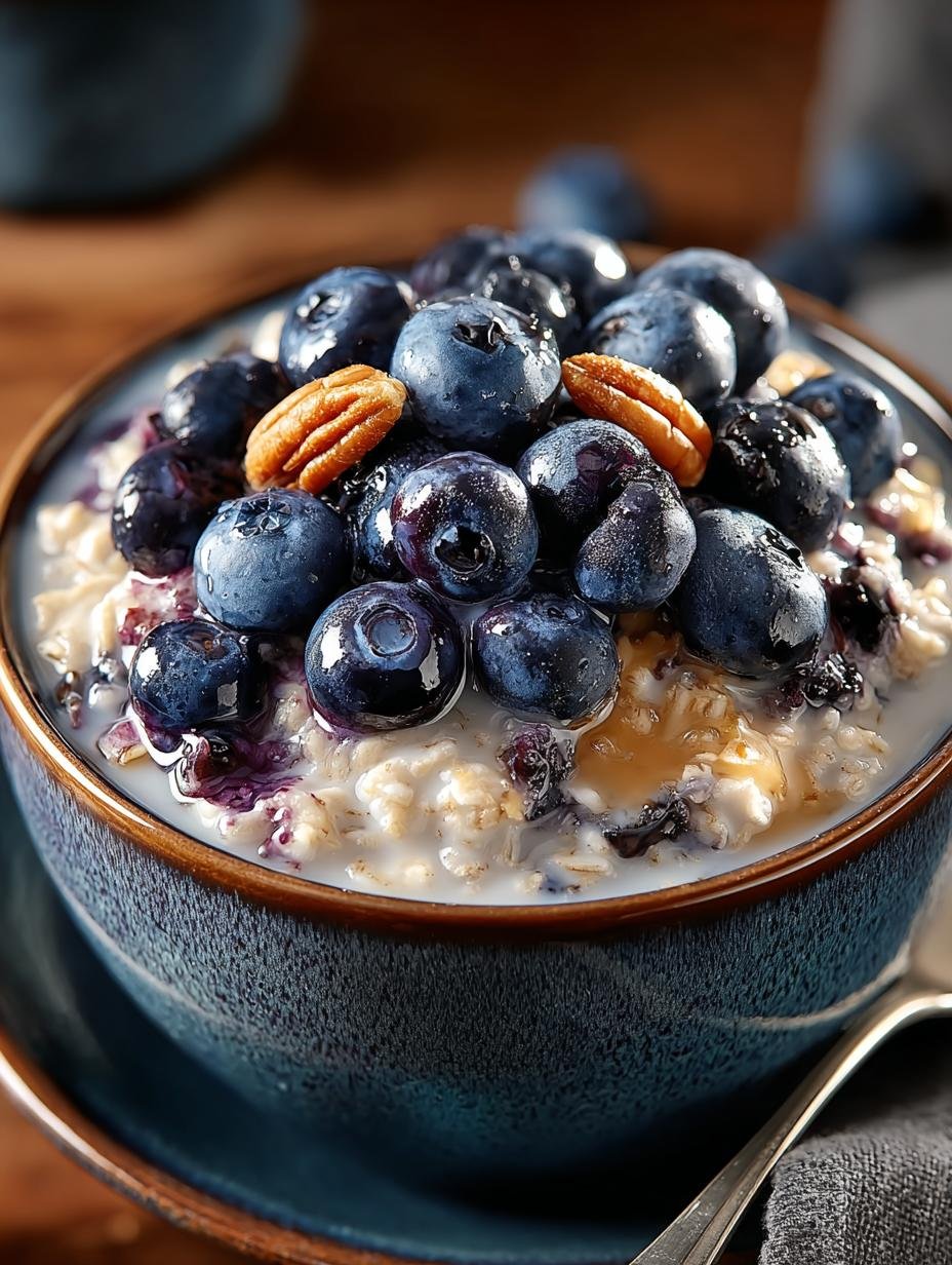 Irresistible Blueberry Crockpot Oatmeal