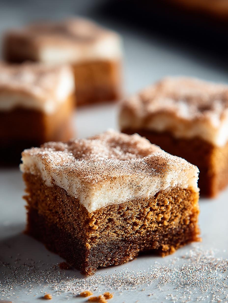 Irresistible Gingerbread Cinnamon Sugar Blondies Recipe - Irresistible Gingerbread Cinnamon Sugar - additional detail