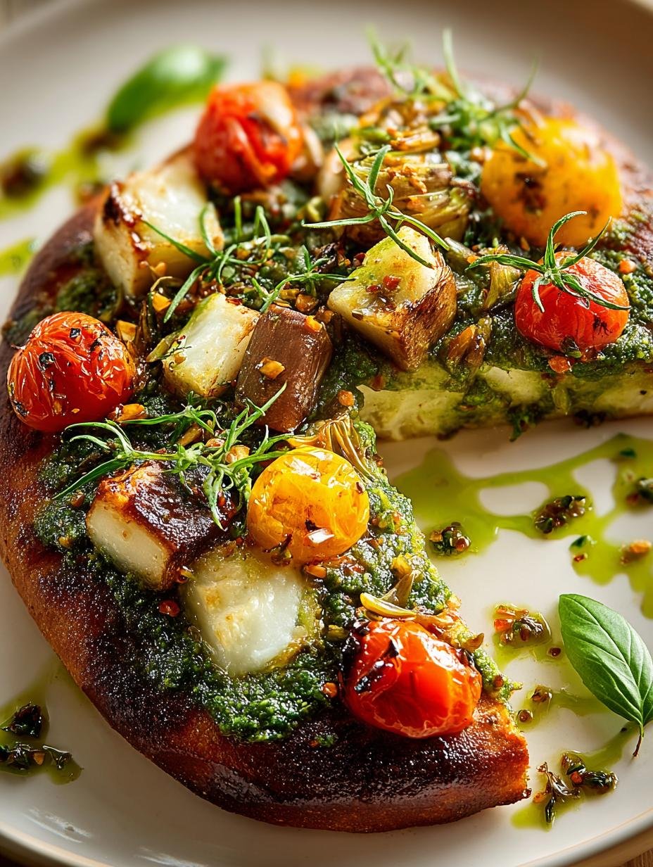 Irresistible Green Goddess Veggie Pizza Delight - Irresistible Green Goddess Veggie - main visual representation