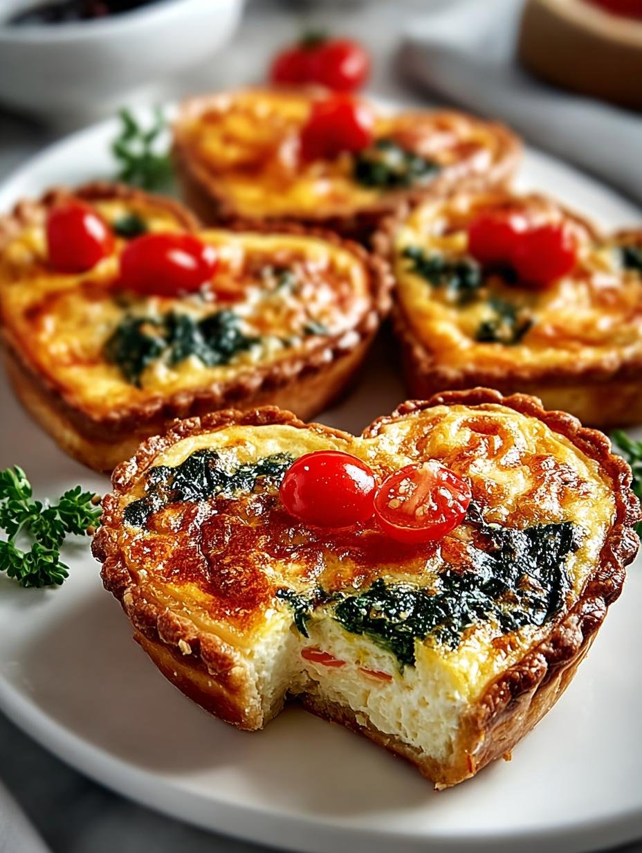 Irresistible Heart Shaped Quiche