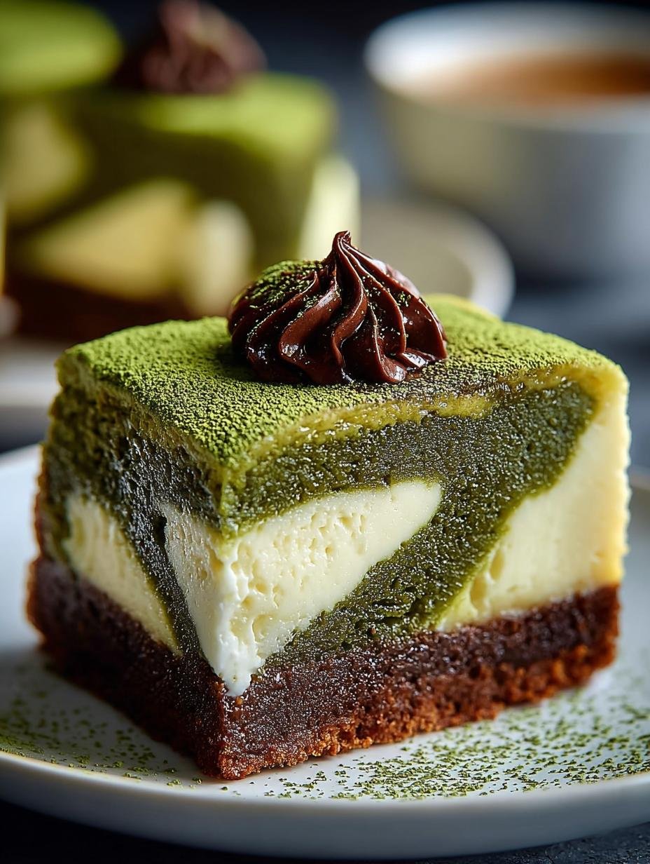 Irresistible Matcha Cheesecake Swirl Brownies Recipe - Irresistible Matcha Cheesecake Swirl - additional detail