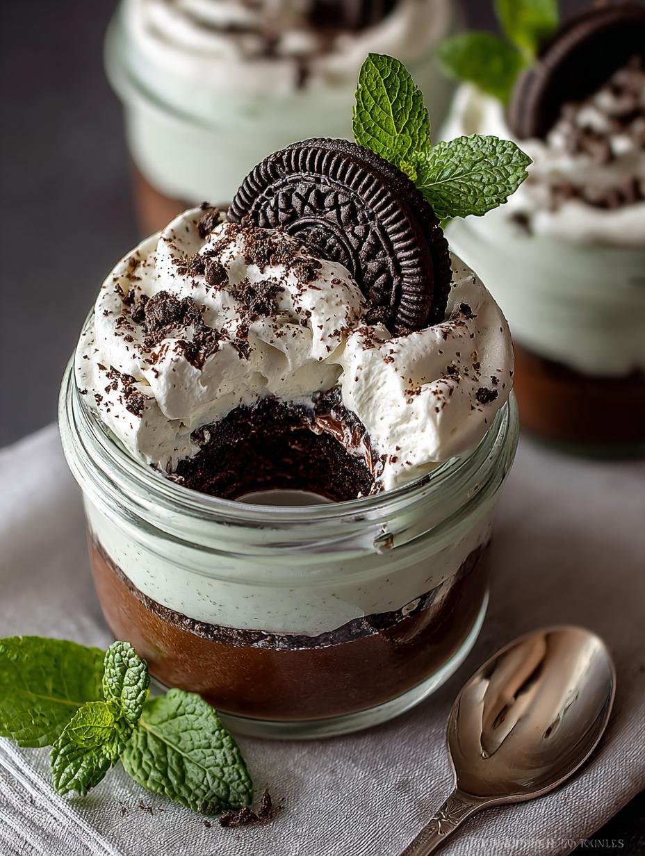 Irresistible Peppermint Oreo Mousse Cups for the Holidays - Irresistible Peppermint Oreo Mousse - additional detail
