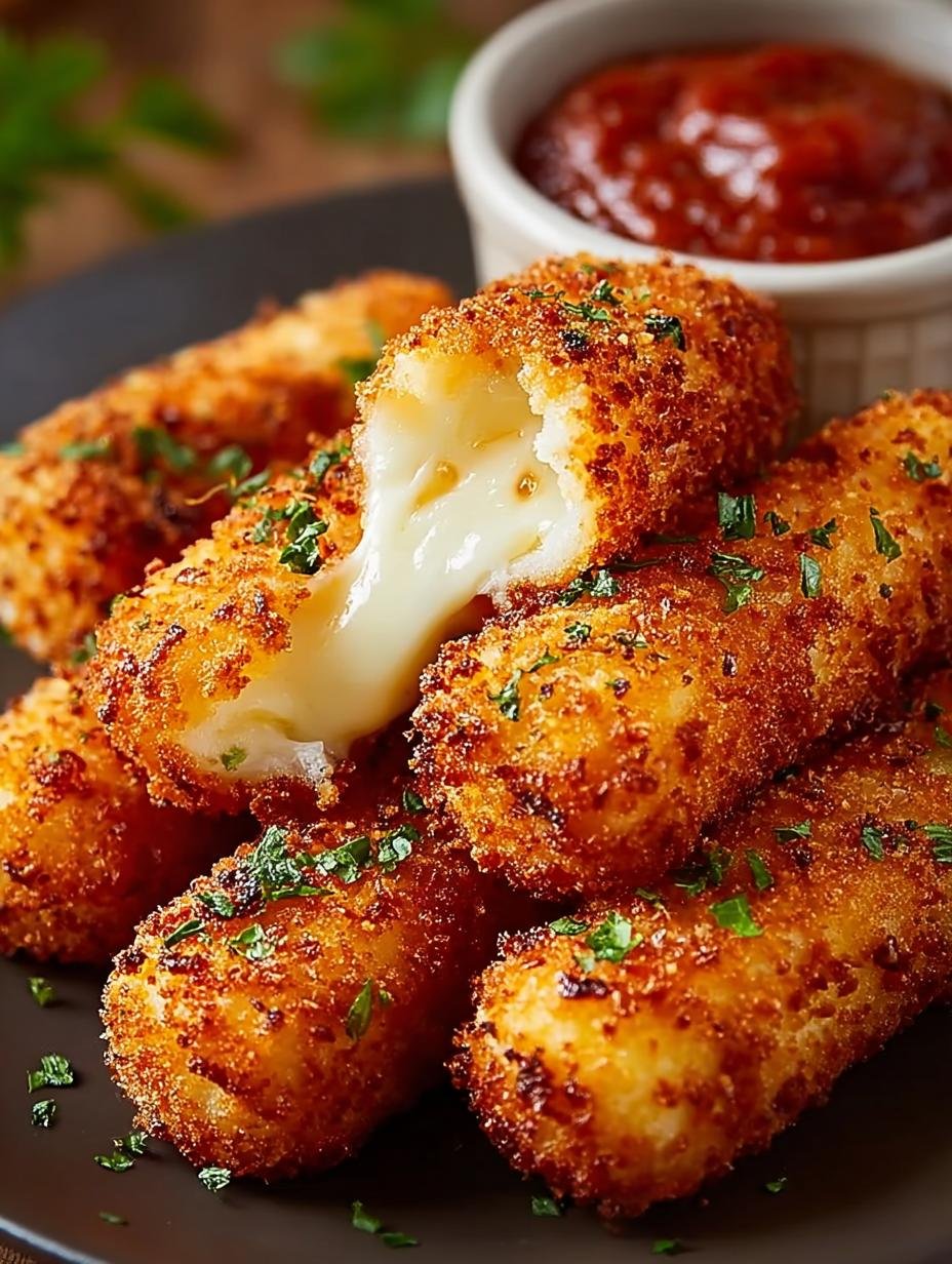 Mozzarella Sticks: 12 Crispy Cheese Sticks Recipe - Mozzarella Sticks - main visual representation