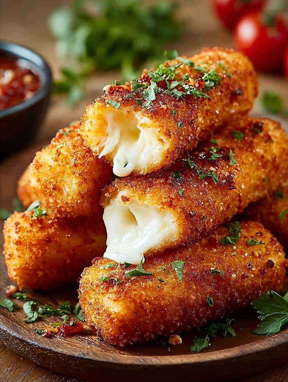 Mozzarella Sticks: 12 Crispy Cheese Sticks Recipe - Mozzarella Sticks - additional detail