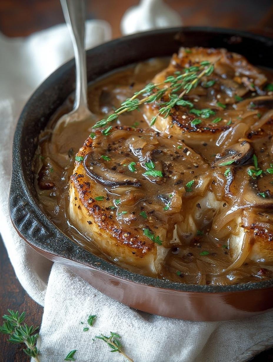 Oven Braised French Onion Pork Chops: Comforting Delight - Oven Braised French Onion - additional detail