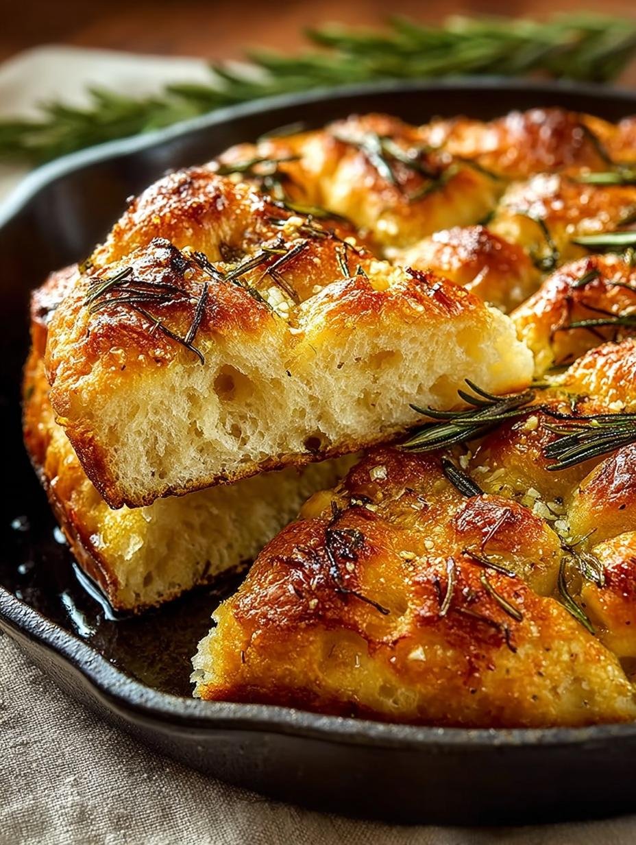 Rustic Garlic Rosemary Skillet Bread: 7 Simple Steps - Rustic Garlic Rosemary Skillet - additional detail