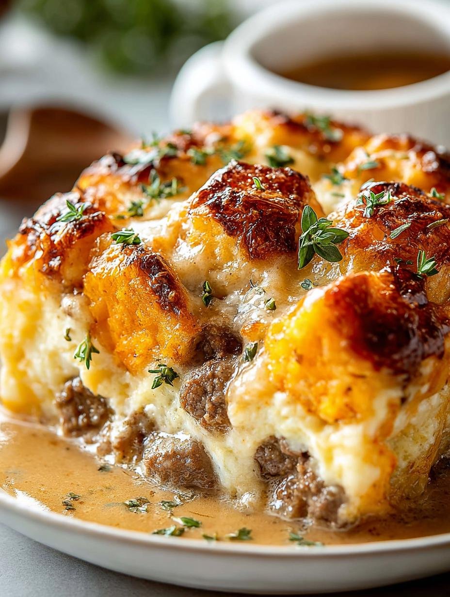 Savory Biscuit Gravy Casserole: 8 Comforting Layers - Savory Biscuit Gravy Casserole - additional detail
