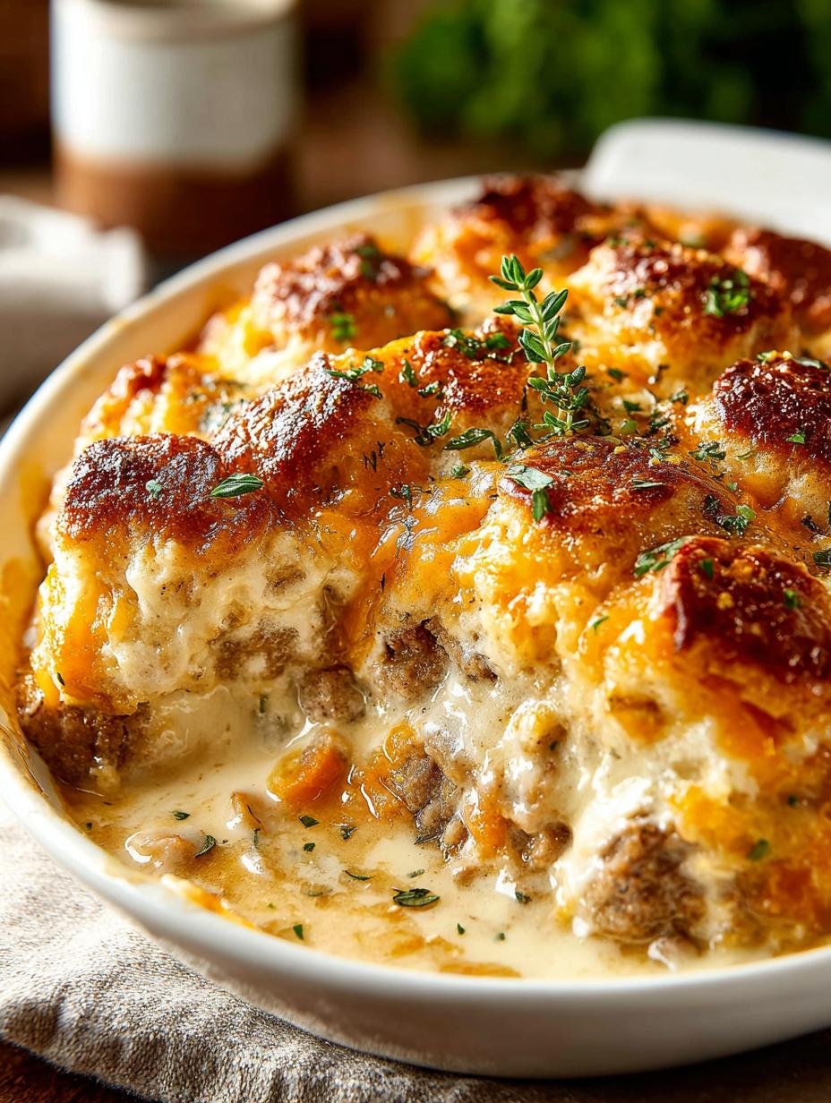 Savory Biscuit Gravy Casserole