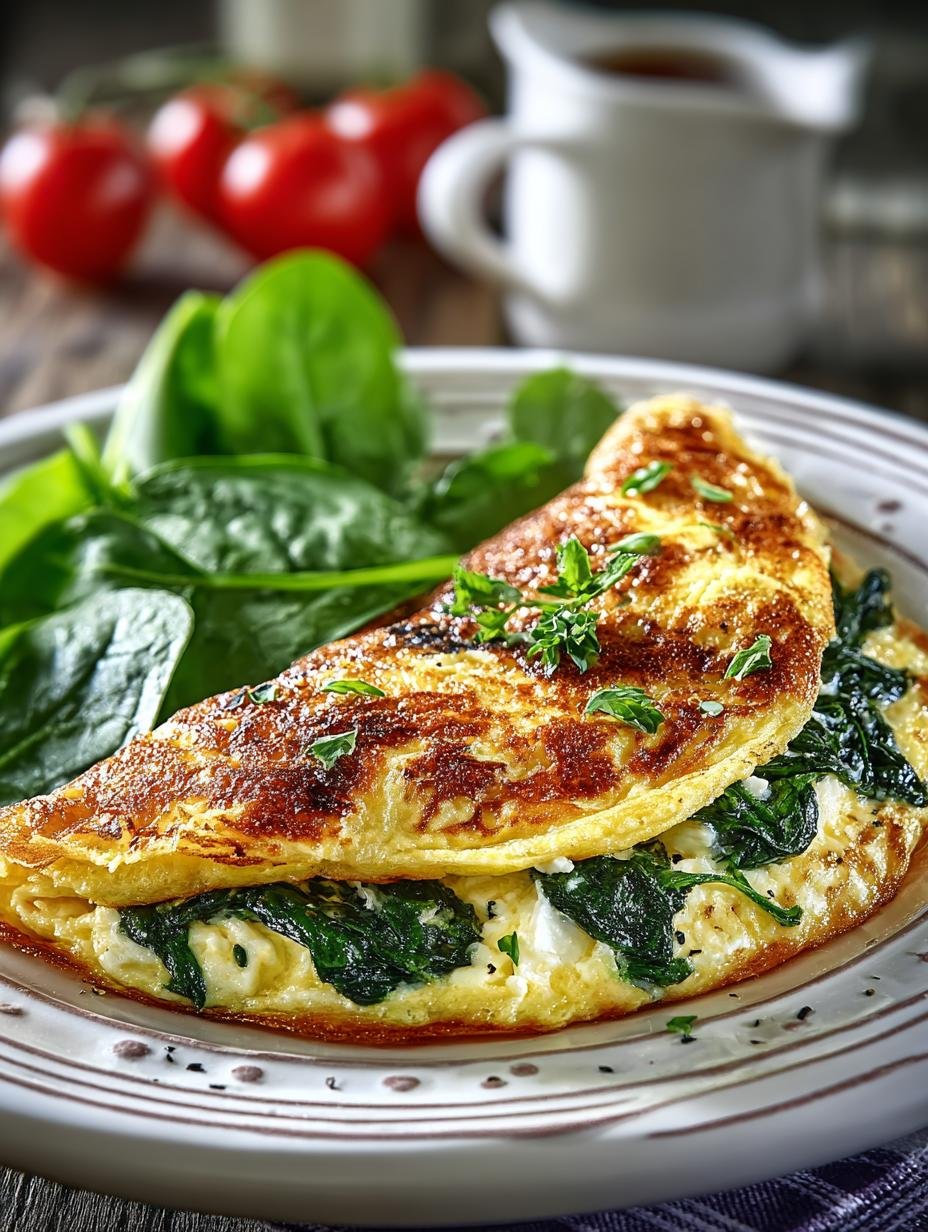 Spinach Feta Omelette For a Healthy Breakfast Delight - Spinach Feta Omelette For - additional detail