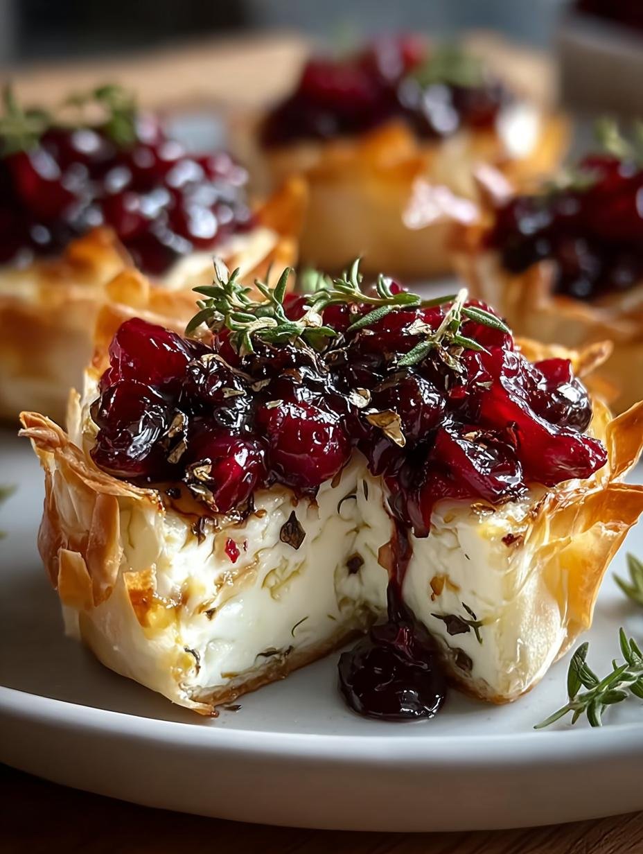 Sweet Savory Cranberry Brie: 5 Irresistible Phyllo Cups - Sweet Savory Cranberry Brie - main visual representation