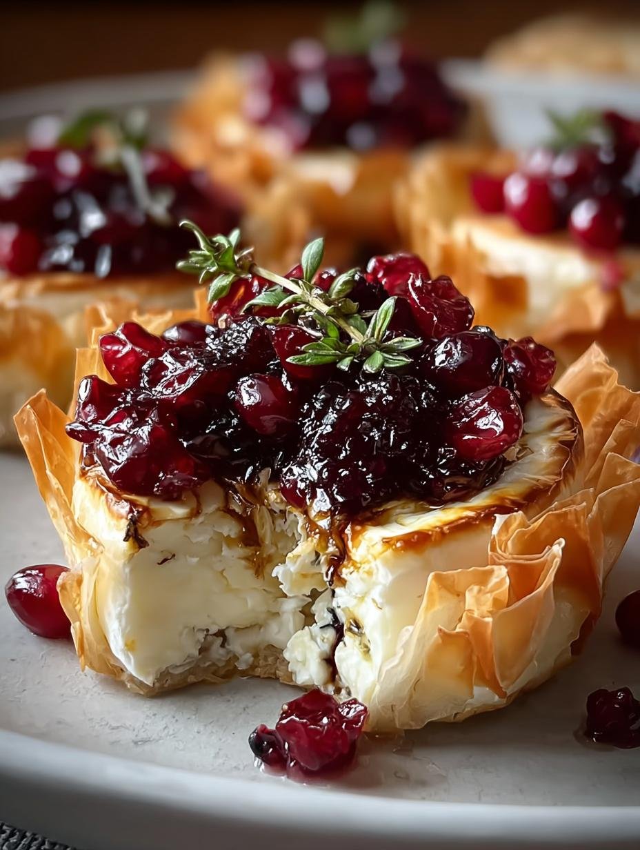 Sweet Savory Cranberry Brie: 5 Irresistible Phyllo Cups - Sweet Savory Cranberry Brie - additional detail