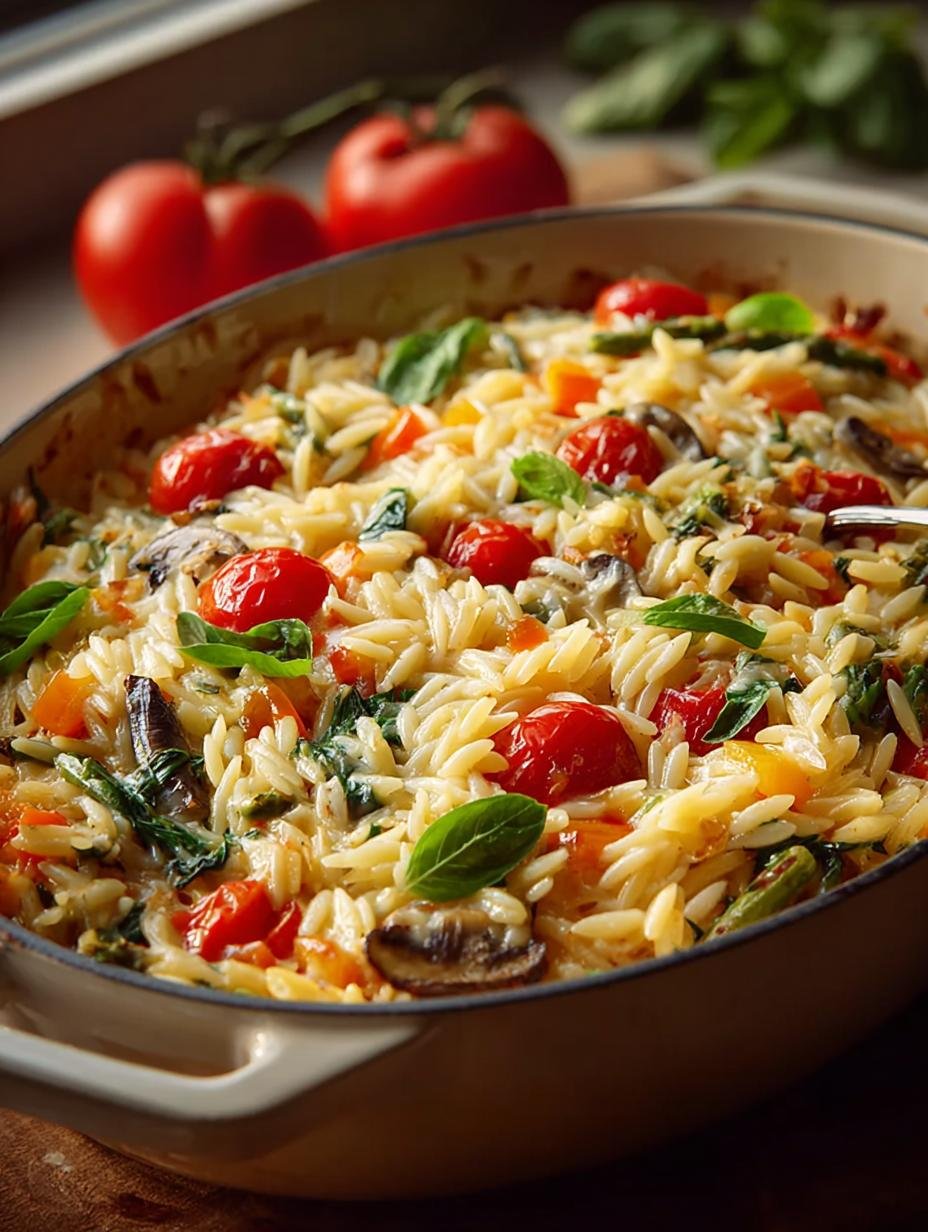 Cheesy Baked Orzo with Vegetables: A Comforting Delight - Cheesy Baked Orzo with - main visual representation