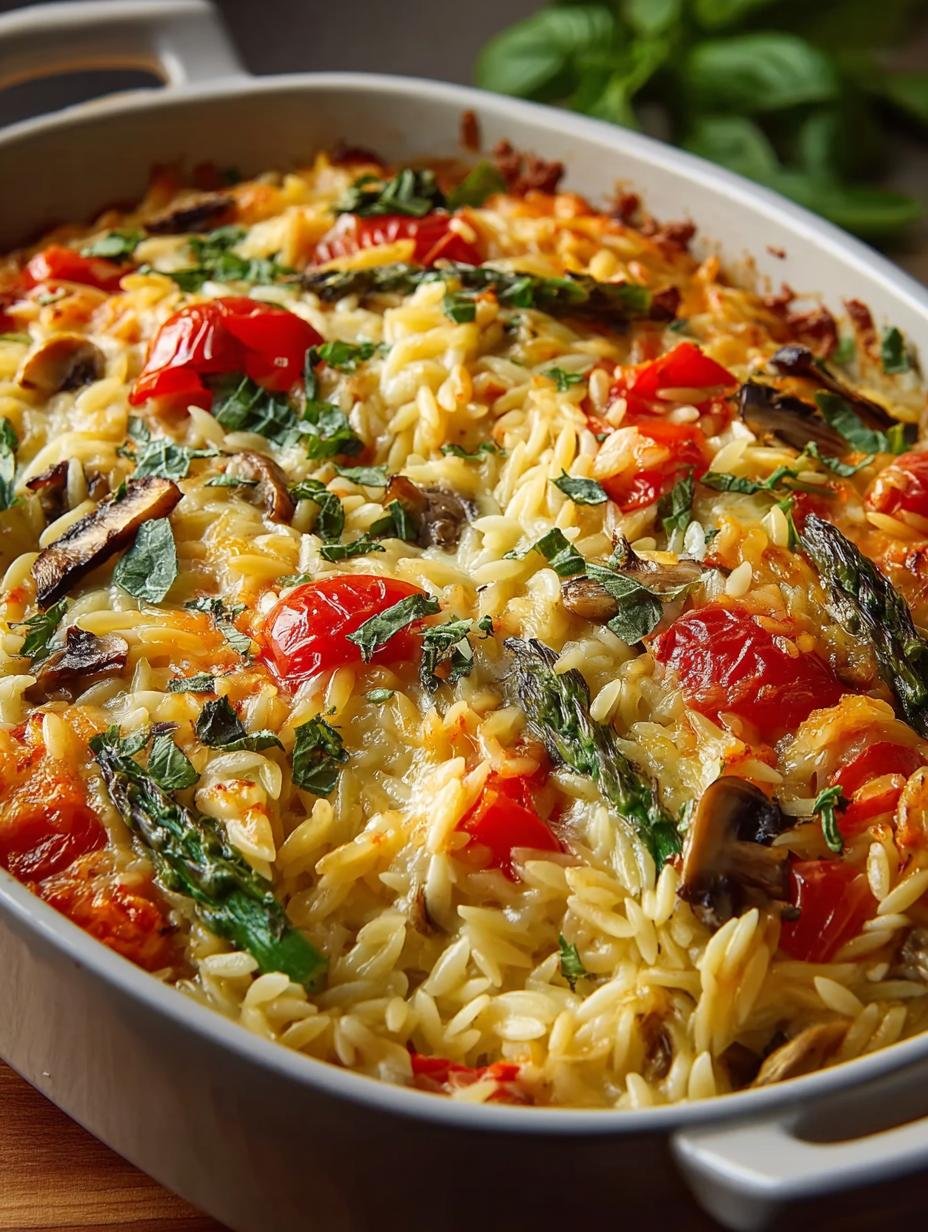 Cheesy Baked Orzo with Vegetables: A Comforting Delight - Cheesy Baked Orzo with - additional detail