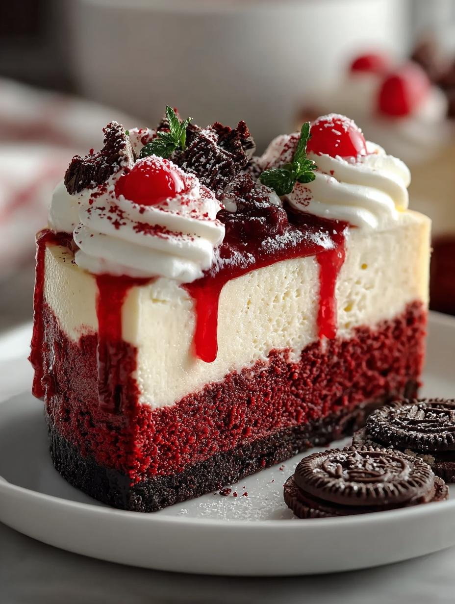 Best Christmas Red Velvet Cheesecake Delight - Christmas Red Velvet Cheesecake - main visual representation