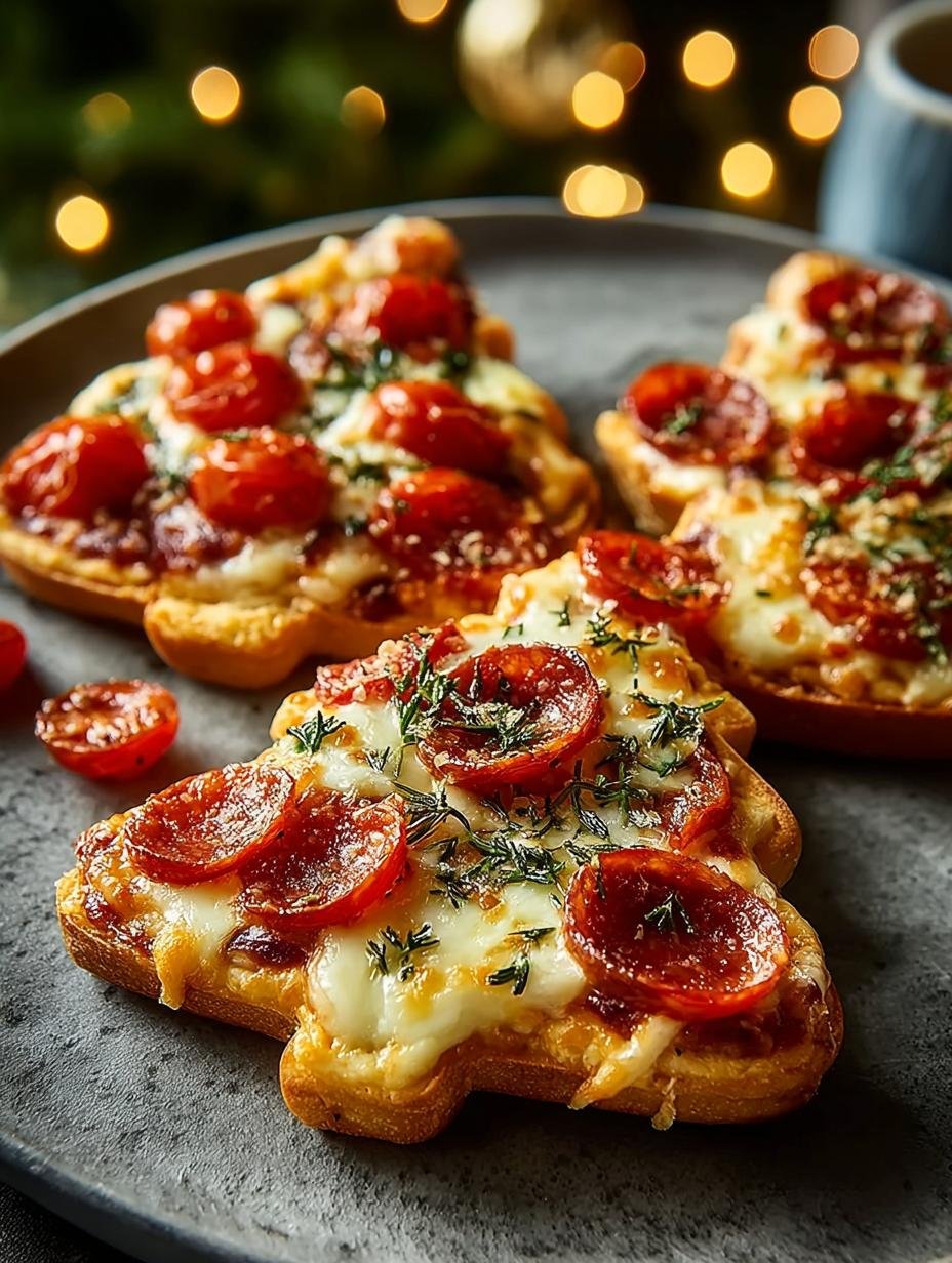 Delicious Christmas Tree Mini Pizzas for Festive Fun - Christmas Tree Mini Pizzas - main visual representation