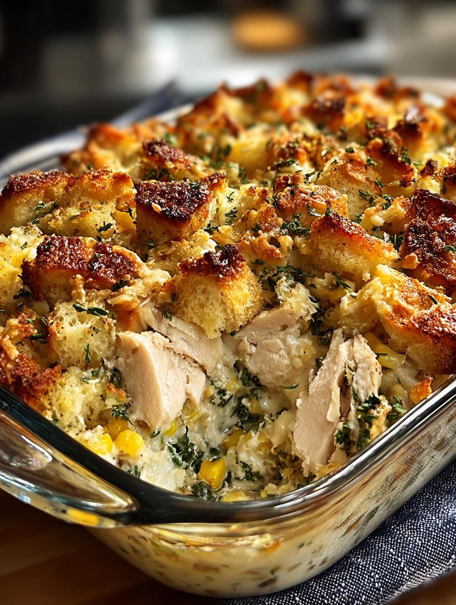 Comforting Chicken Stuffing Casserole for Cozy Nights - Comforting Chicken Stuffing Casserole - main visual representation