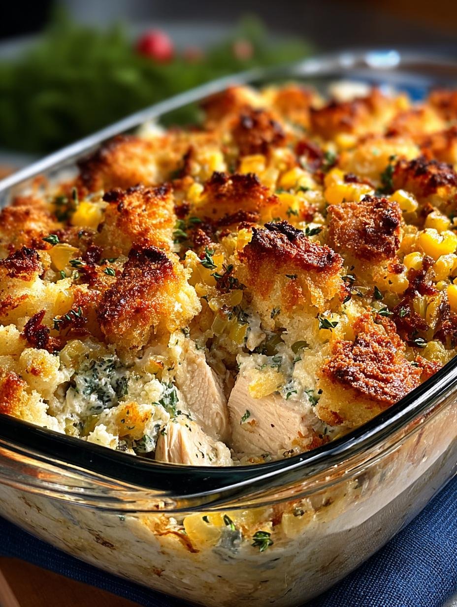 Comforting Chicken Stuffing Casserole for Cozy Nights - Comforting Chicken Stuffing Casserole - additional detail