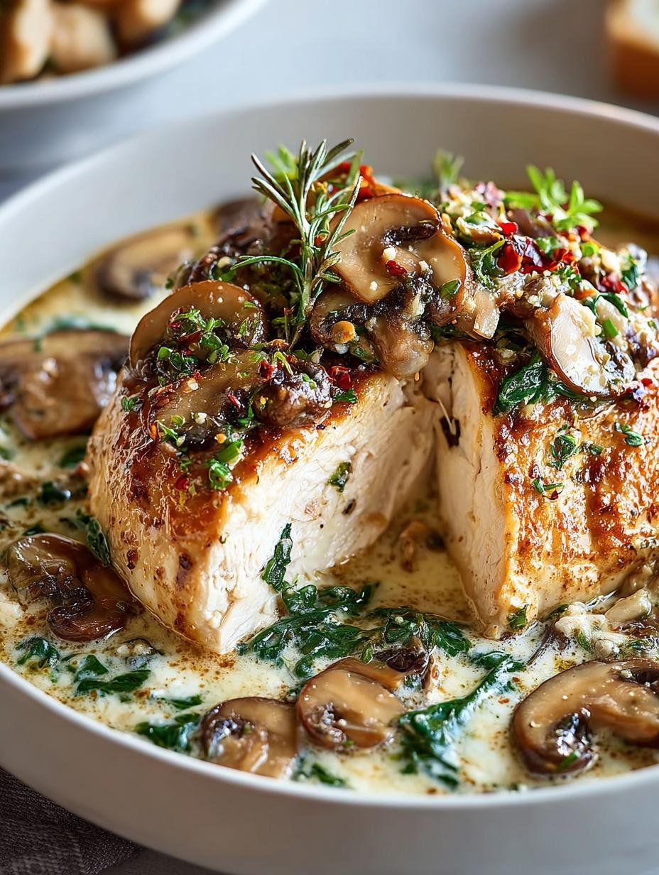 Comforting Rotisserie Chicken Mushroom Soup Delight - Comforting Rotisserie Chicken Mushroom - main visual representation