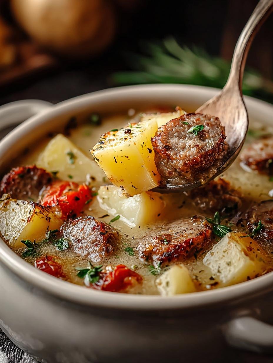 Cozy Crockpot Sausage Potato Soup for Comforting Nights - Cozy Crockpot Sausage Potato - main visual representation