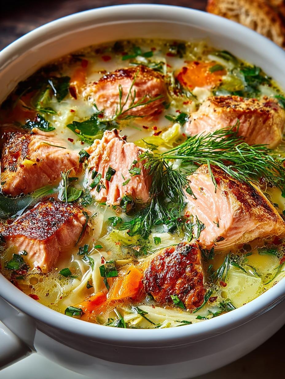Cozy Salmon Soup For