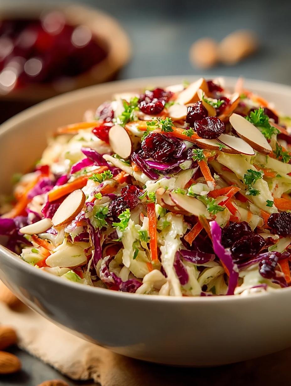 Cranberry Almond Thanksgiving Slaw: 5 Festive Recipes - Cranberry Almond Thanksgiving Slaw - main visual representation