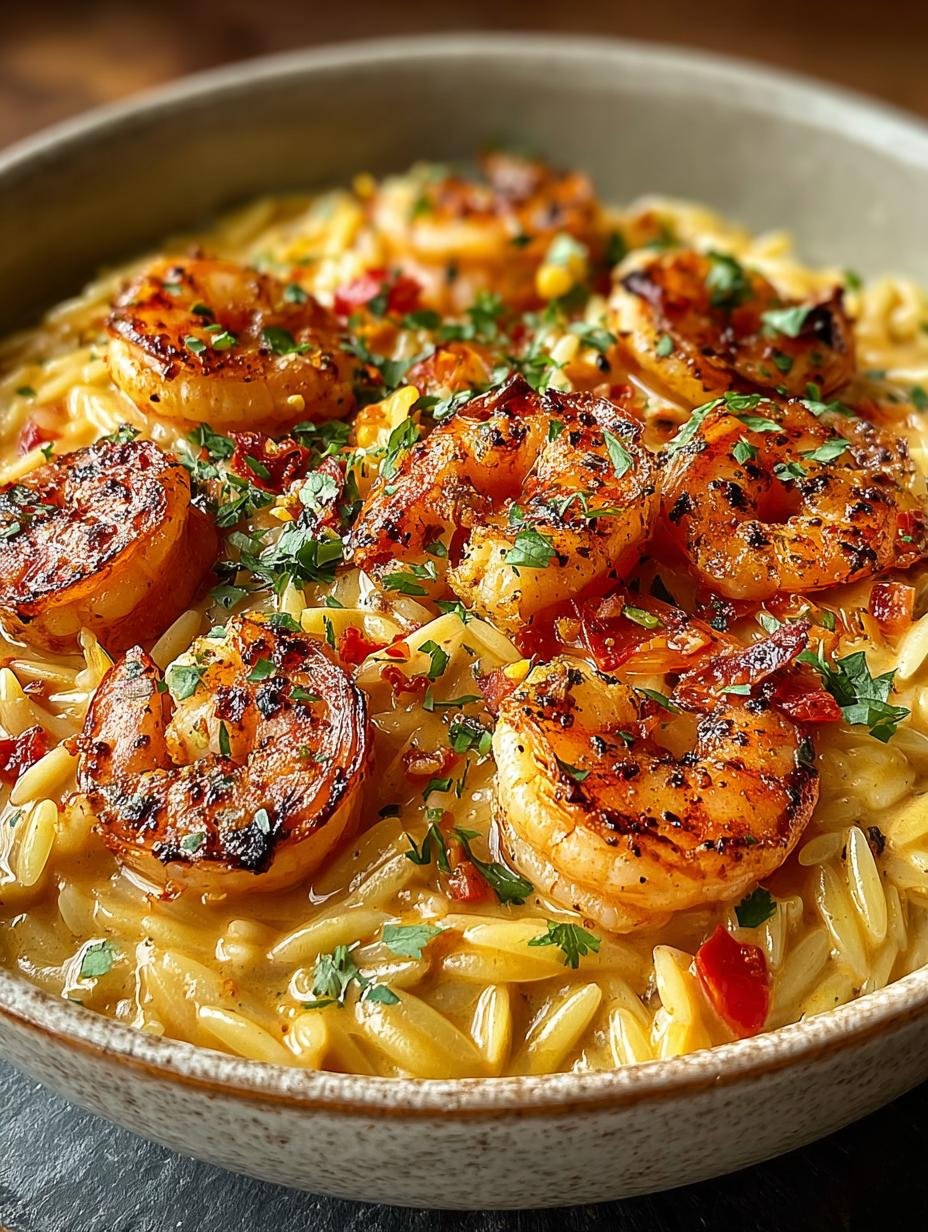 Creamy Cajun Shrimp Orzo