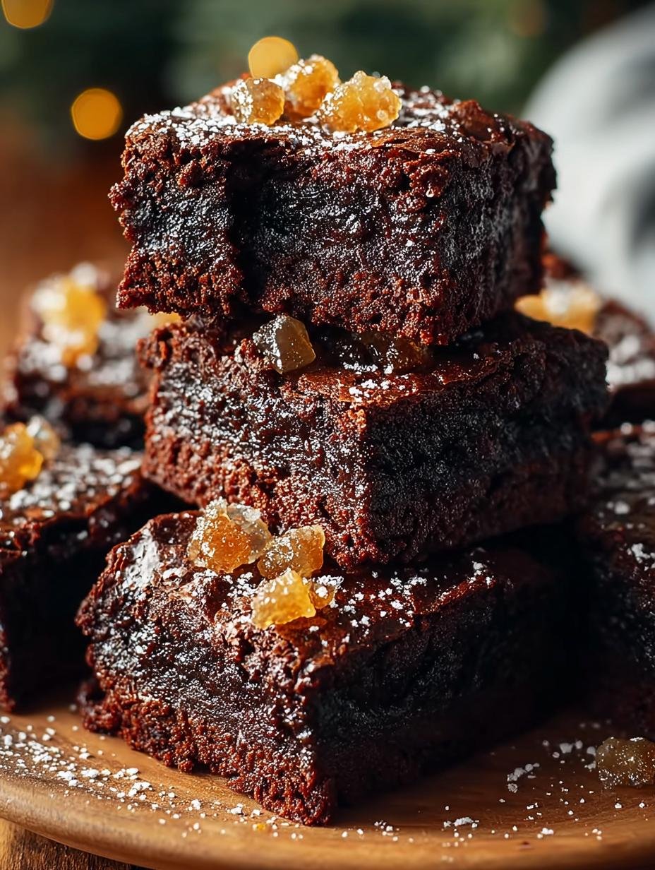 Decadent Spiced Gingerbread Brownies That Delight Your Tastebuds - Decadent Spiced Gingerbread Brownies - additional detail