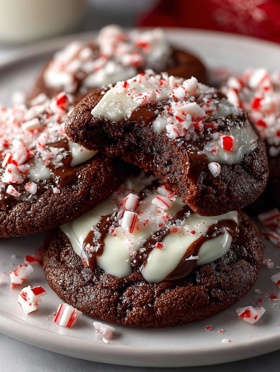 Delicious Festive Chocolate Peppermint Cookies Recipe - Festive Chocolate Peppermint Cookies - main visual representation