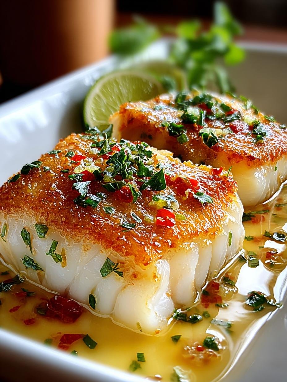 Irresistible Baked Cod Coconut with Creamy Lemon Sauce - Irresistible Baked Cod Coconut - main visual representation