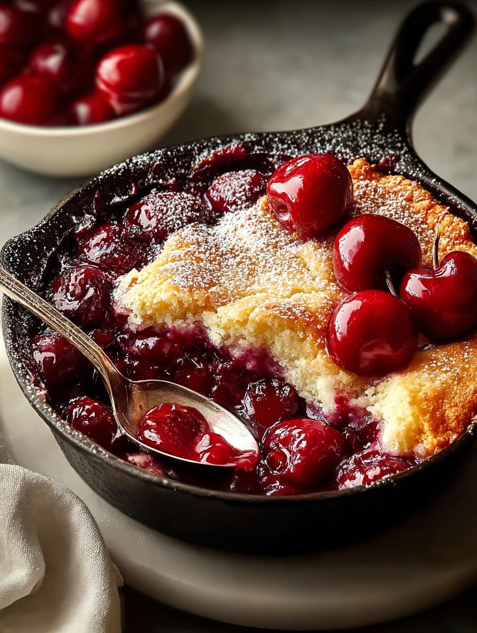 Irresistible Cherry Cobbler For