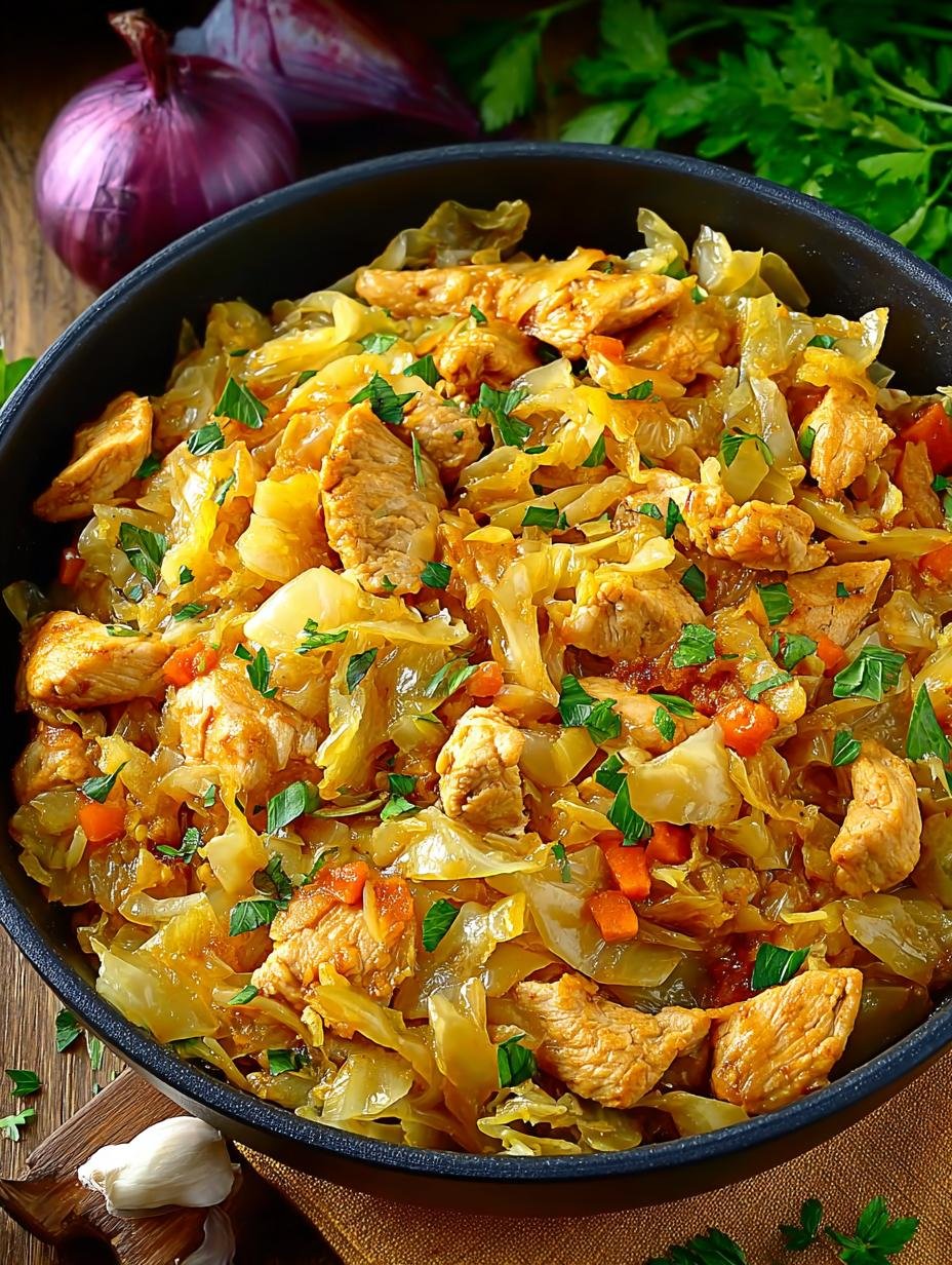 Irresistible Chicken Cabbage Skillet: 30-Minute Delight - Irresistible Chicken Cabbage Skillet - main visual representation