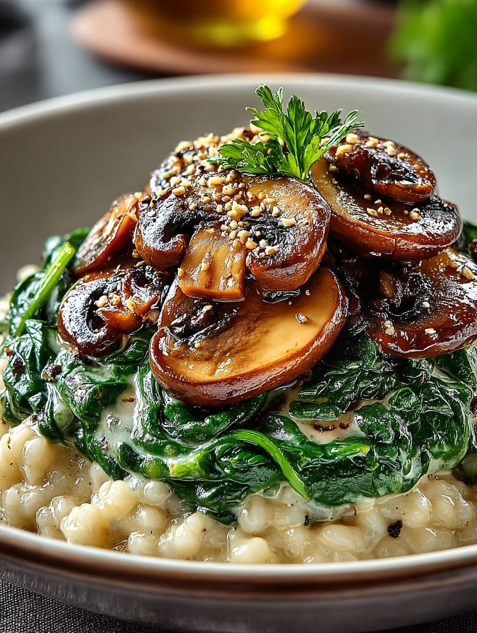 Irresistible Creamy Spinach Mushroom Risotto Delight - Irresistible Creamy Spinach Mushroom - additional detail