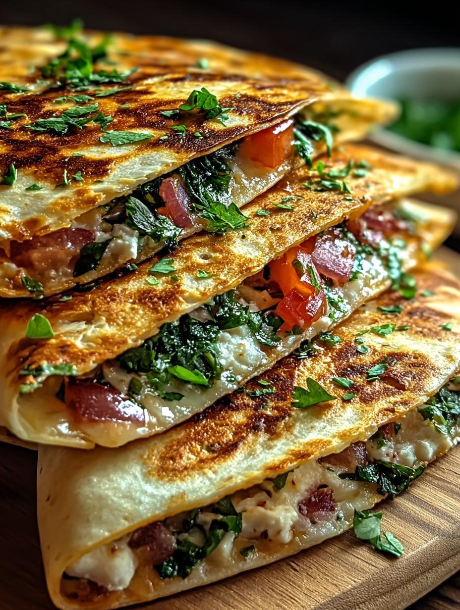 Irresistible Mediterranean Quesadillas with Spinach Delight - Irresistible Mediterranean Quesadillas with - additional detail