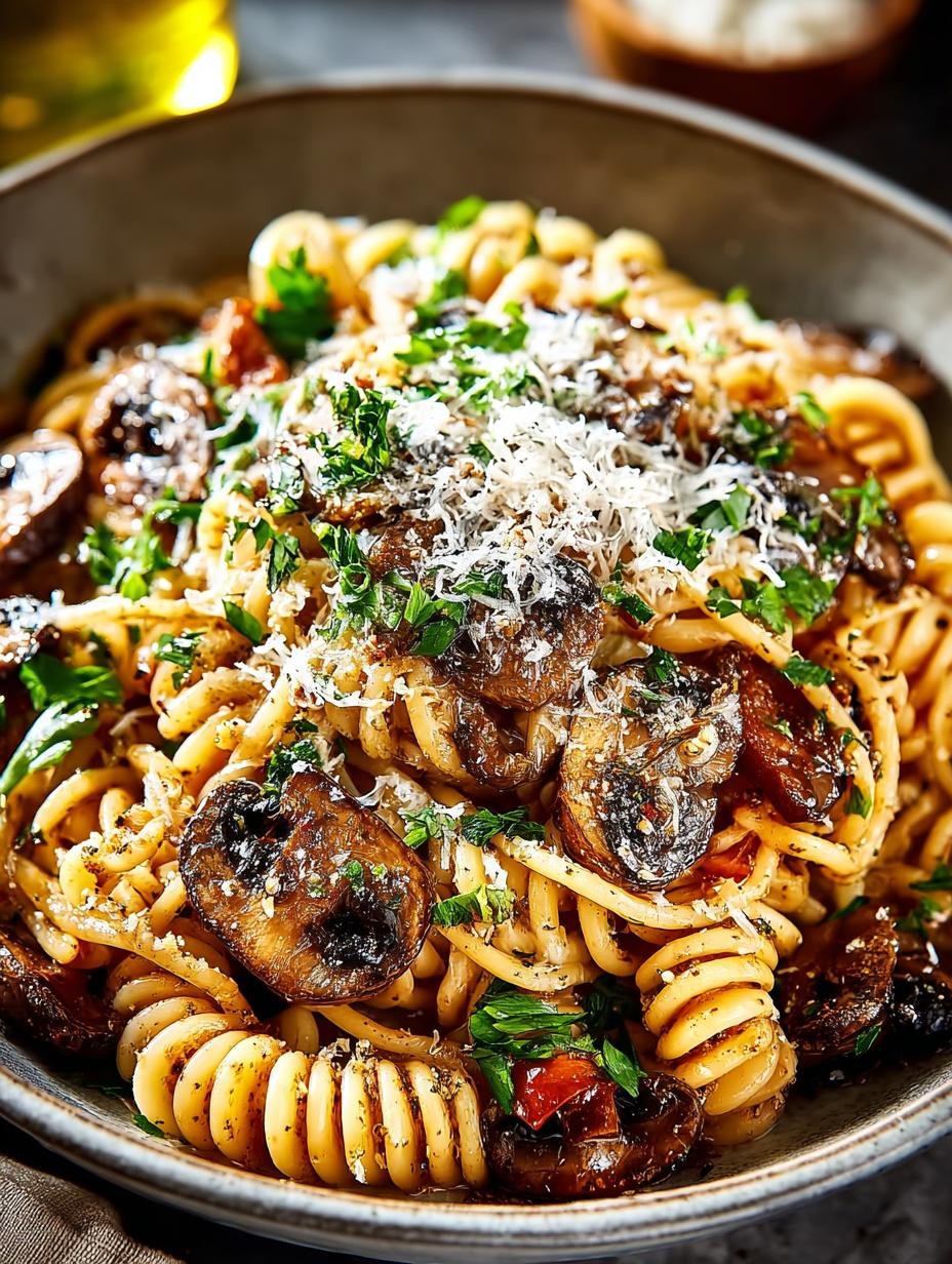 Irresistible Mushroom Parmesan Pasta: 5 Easy Steps - Irresistible Mushroom Parmesan Pasta - main visual representation