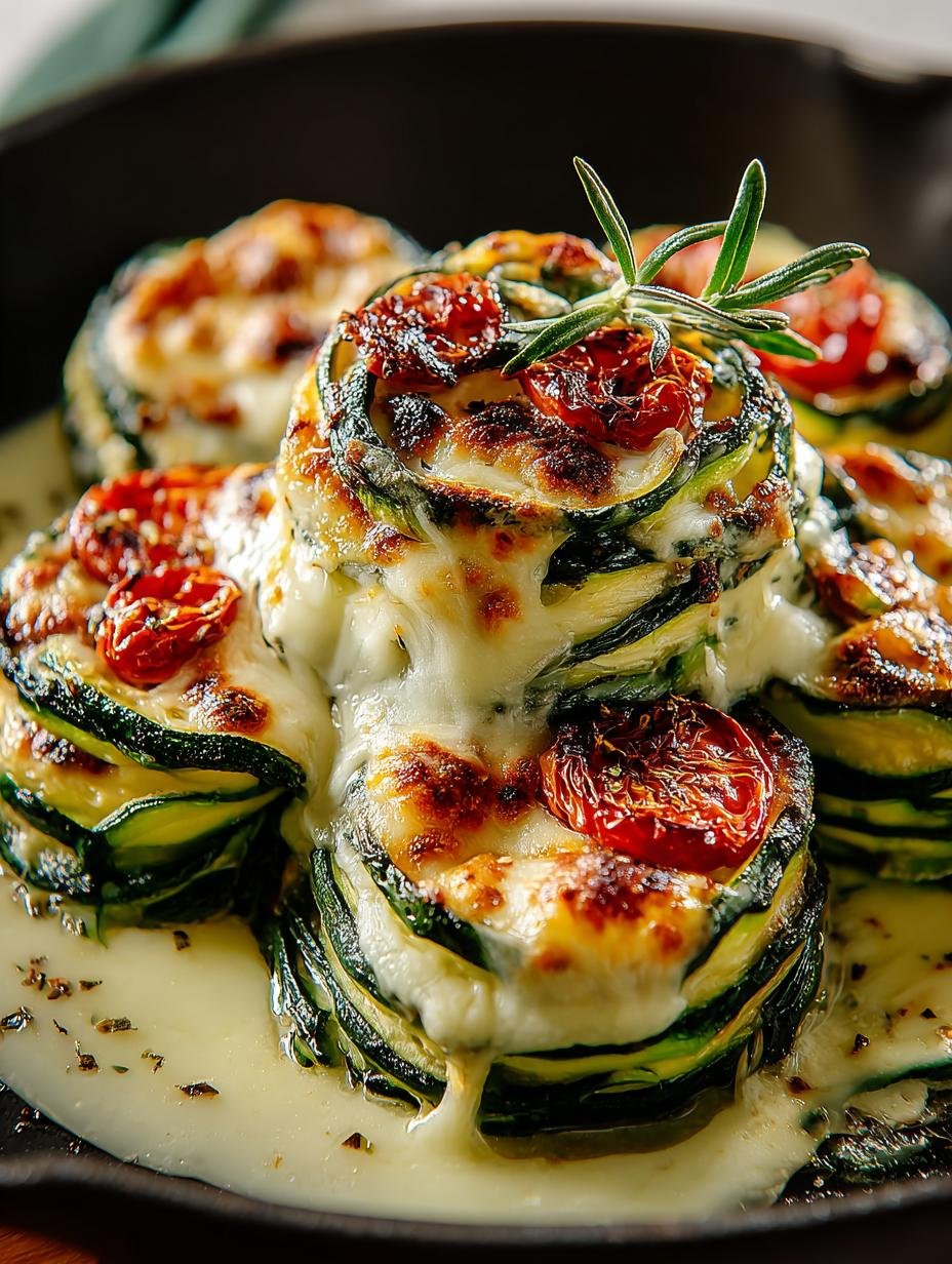 Irresistible Three Cheese Zucchini