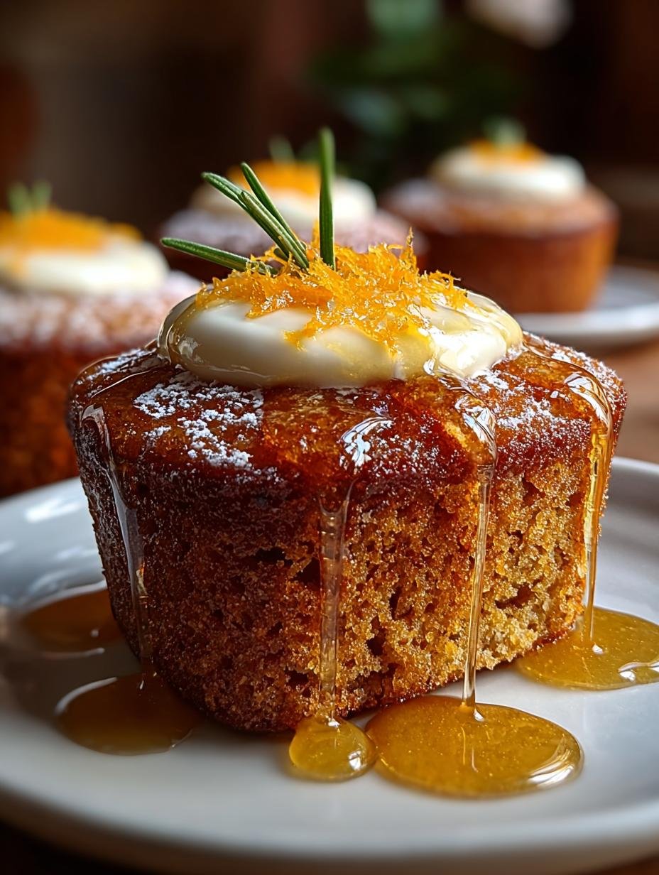 Delicious Orange Honey Cakes with Gin displayed on a plate