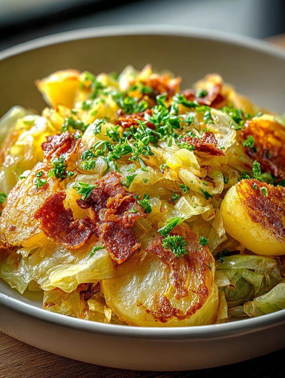 Savory Fried Cabbage Potatoes: A Comforting Delight - Savory Fried Cabbage Potatoes - main visual representation
