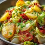 Savory Fried Cabbage Potatoes
