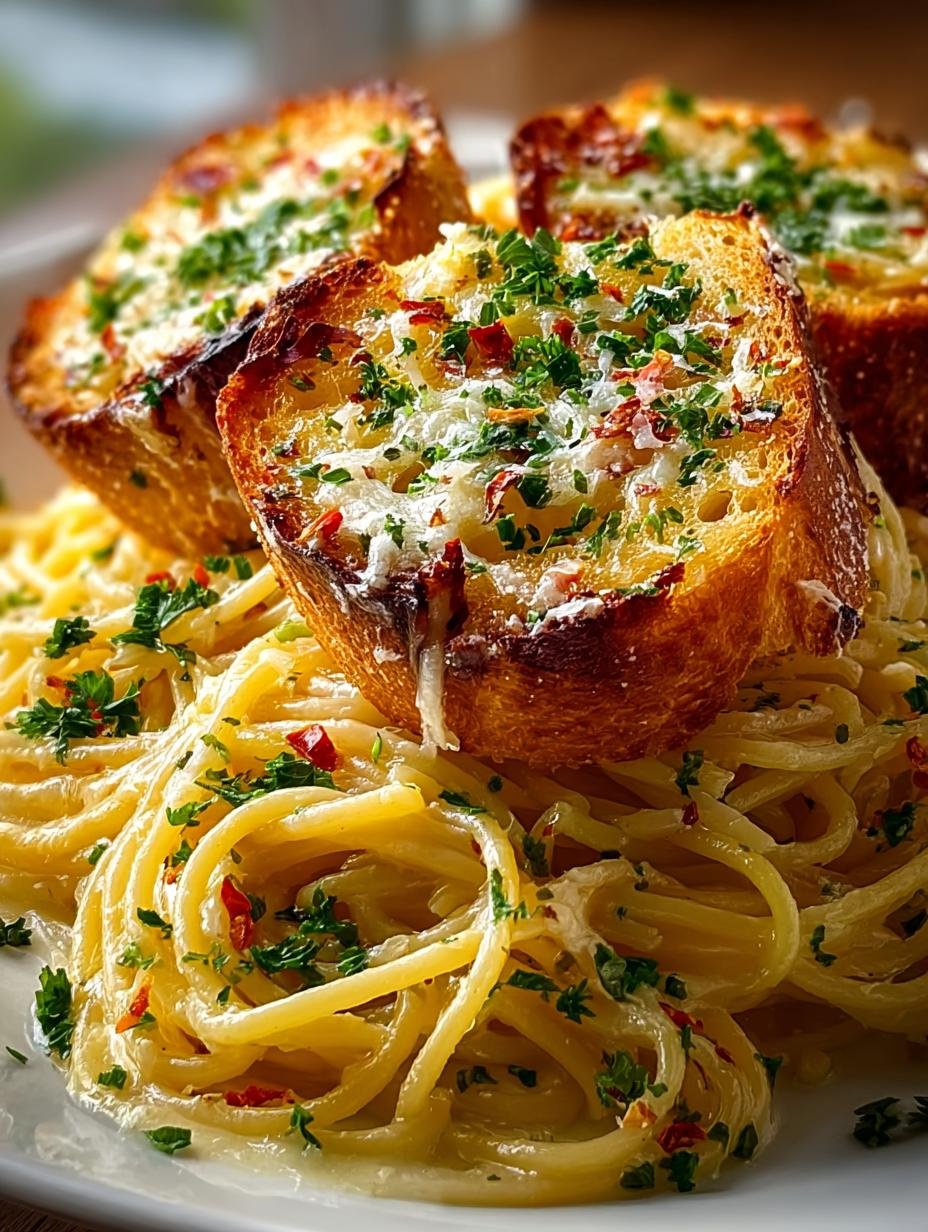 Irresistible Spaghetti Garlic Bread fresh from the oven on a serving platter