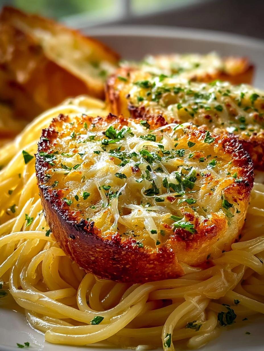 Spaghetti Garlic Bread Tasty