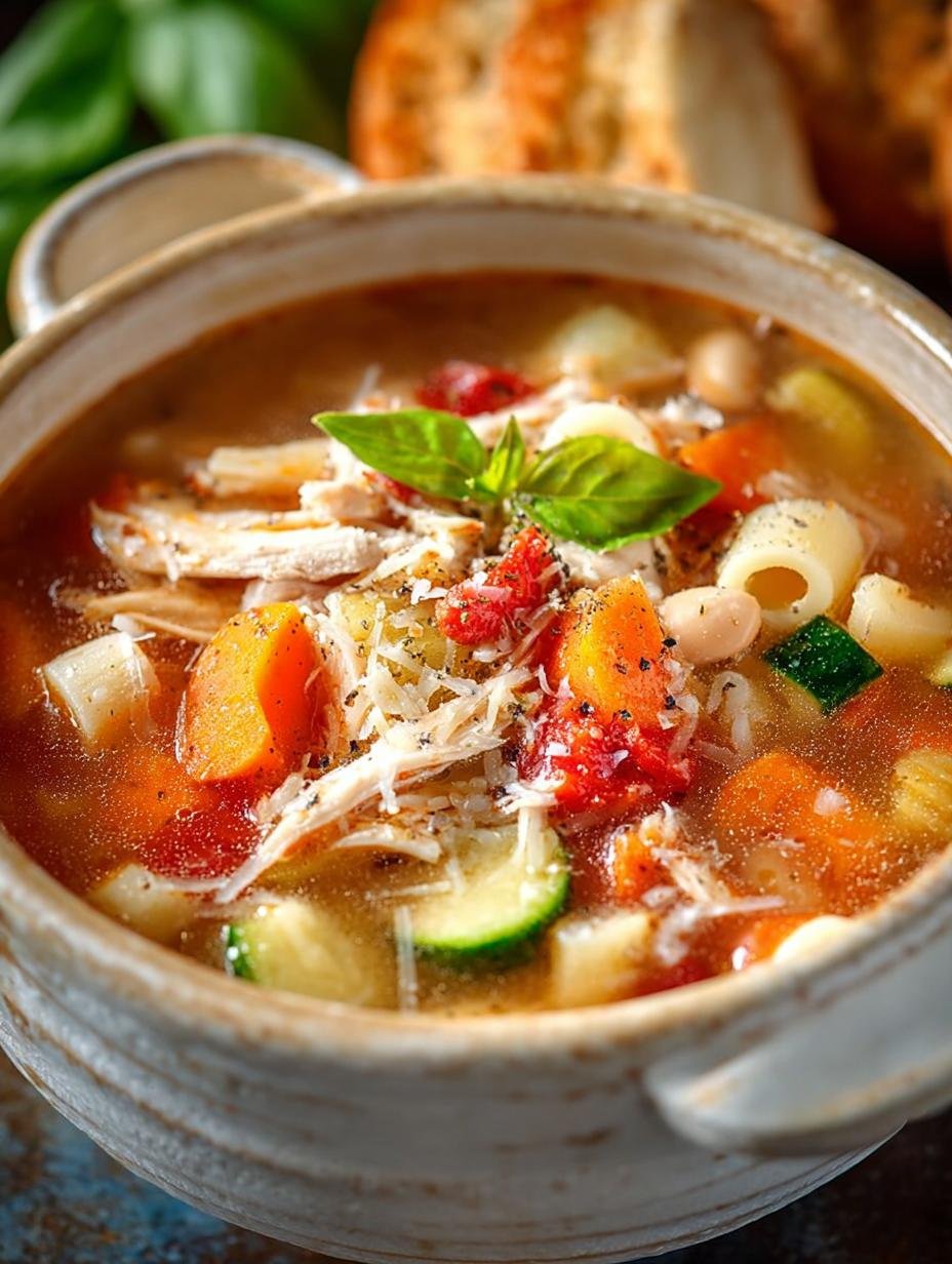 Hearty Chicken Minestrone Soup Ready in 30 Minutes