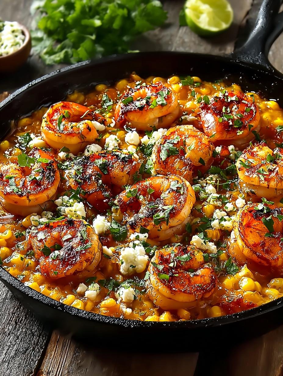 Delicious Creamy Shrimp Corn Skillet Recipe for Comfort - Creamy Shrimp Corn Skillet - main visual representation