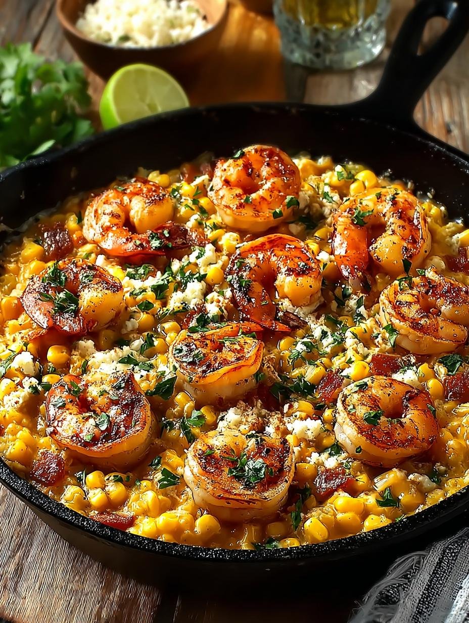 Delicious Creamy Shrimp Corn Skillet Recipe for Comfort - Creamy Shrimp Corn Skillet - additional detail