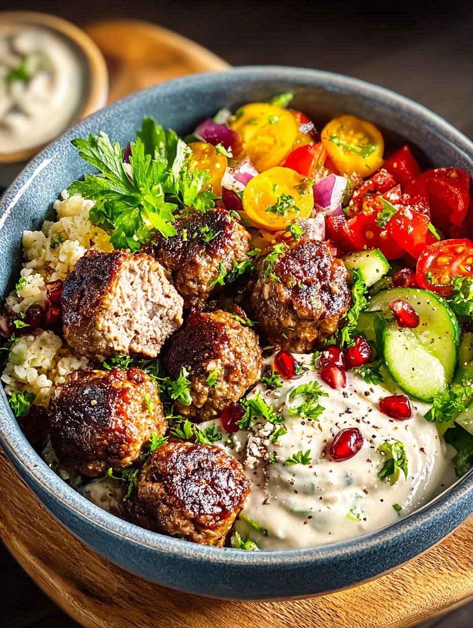 Delightful Mediterranean Meatball Bowl with 5 Tasty Twists - Delightful Mediterranean Meatball Bowl - additional detail