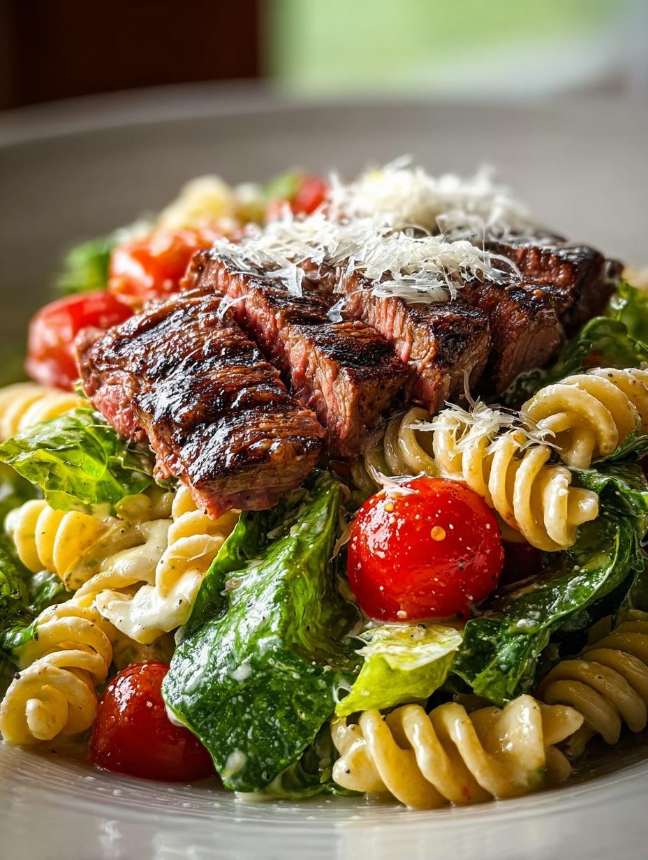 Flavorful Steak Caesar Pasta: A Hearty Dinner Delight