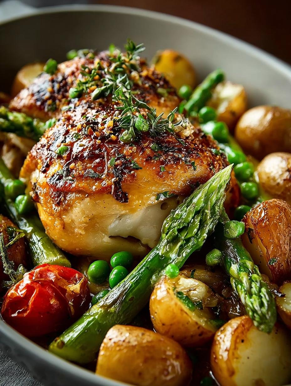 Herb Roasted Chicken with Spring Veggies: A Delicious Dish